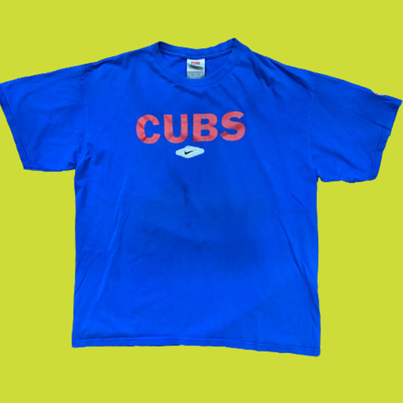 Nike Chicago Cubs Baseball MLB Vintage Royal Blue T-Shirt Men's Size XL - Picture 1 of 8